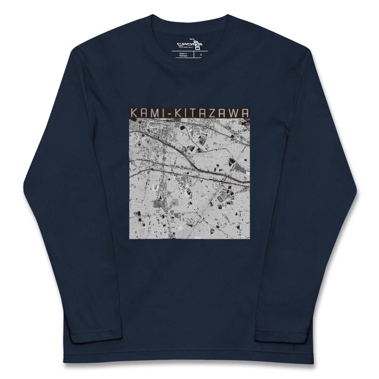 【上北沢(東京都)】地図柄ロングスリーブTシャツ