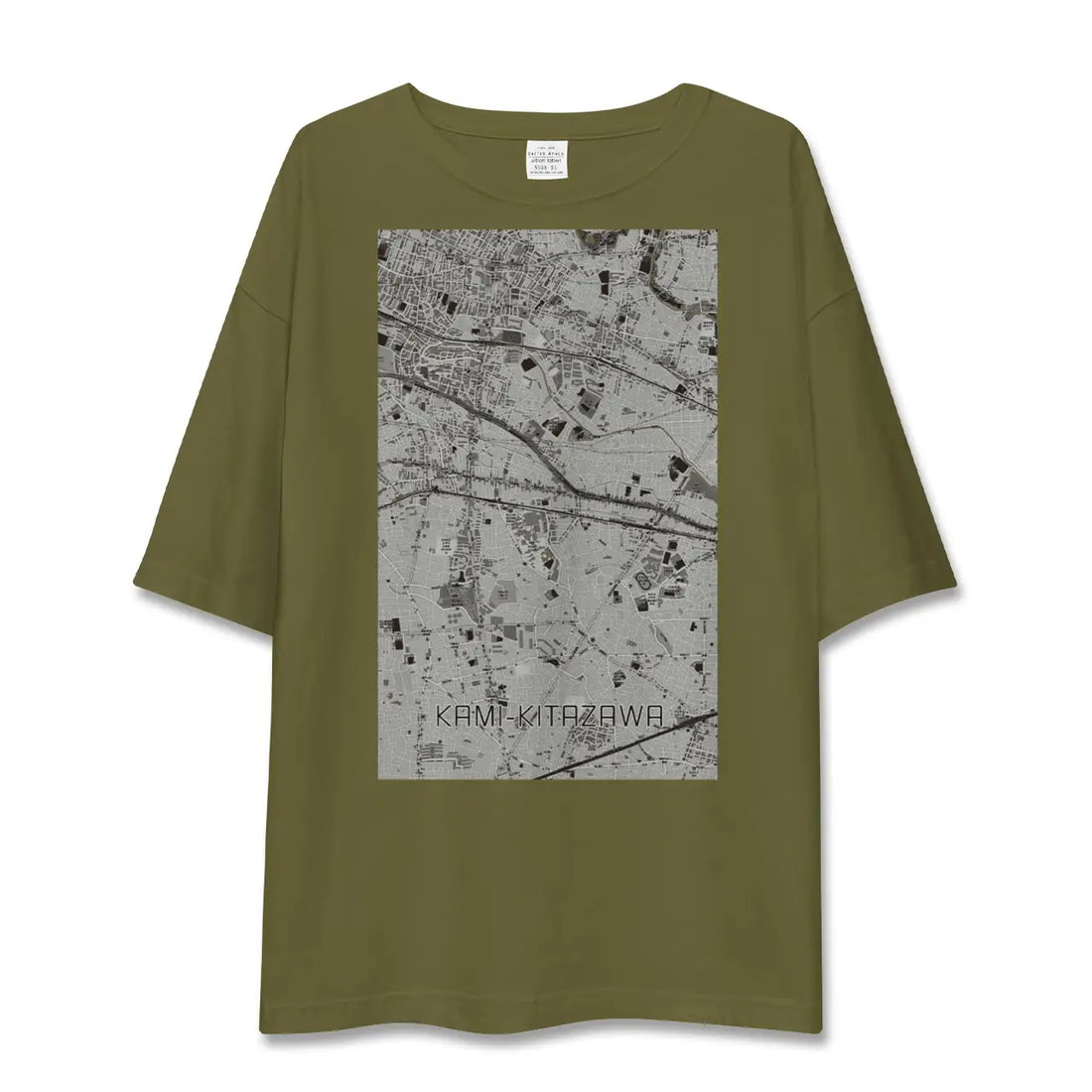 【上北沢(東京都)】地図柄ビッグシルエットTシャツ