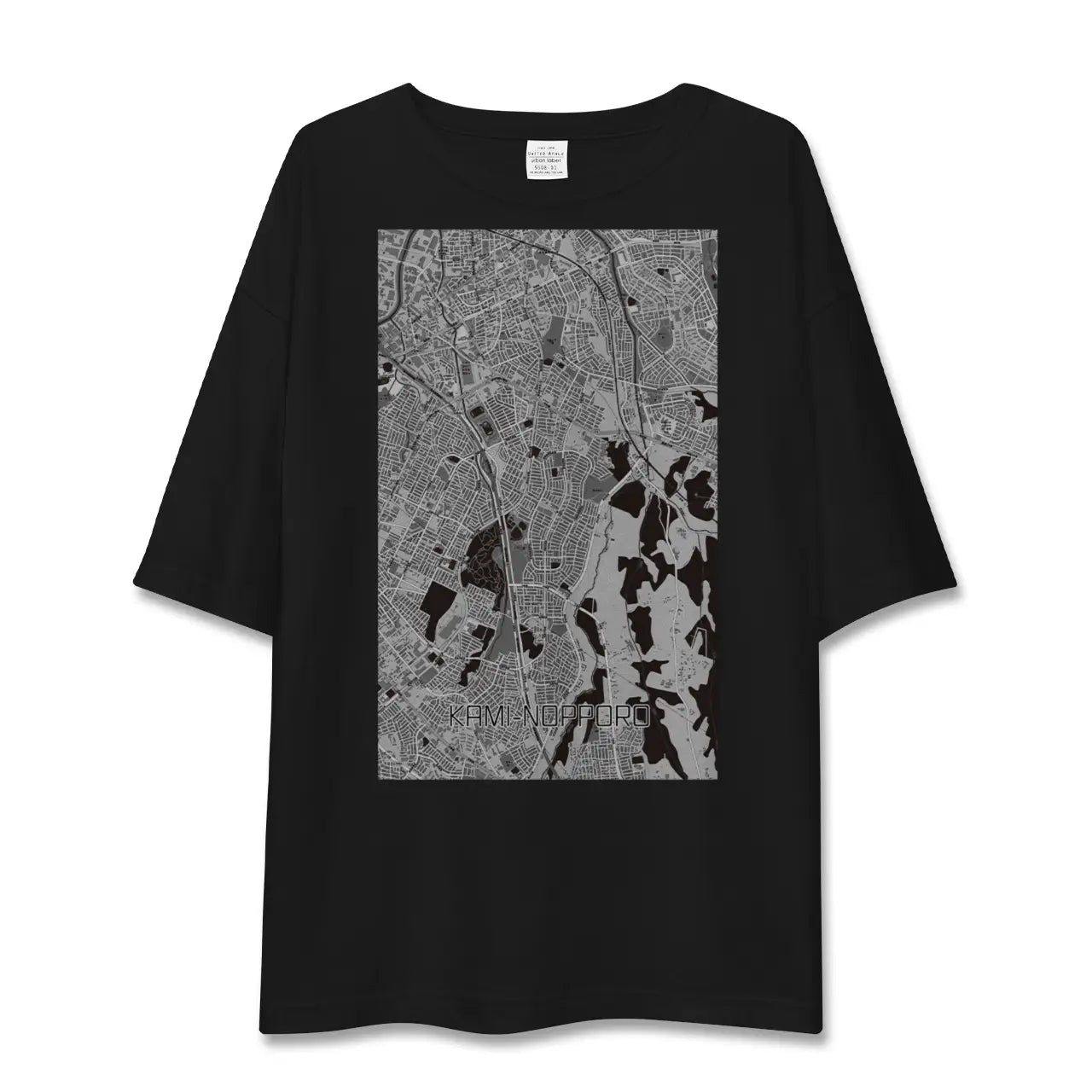 【上野幌(北海道)】地図柄ビッグシルエットTシャツ