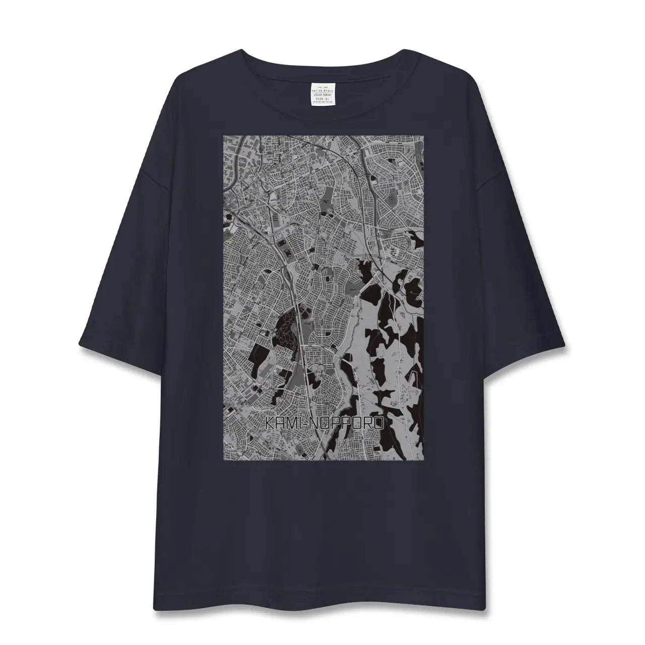 【上野幌(北海道)】地図柄ビッグシルエットTシャツ