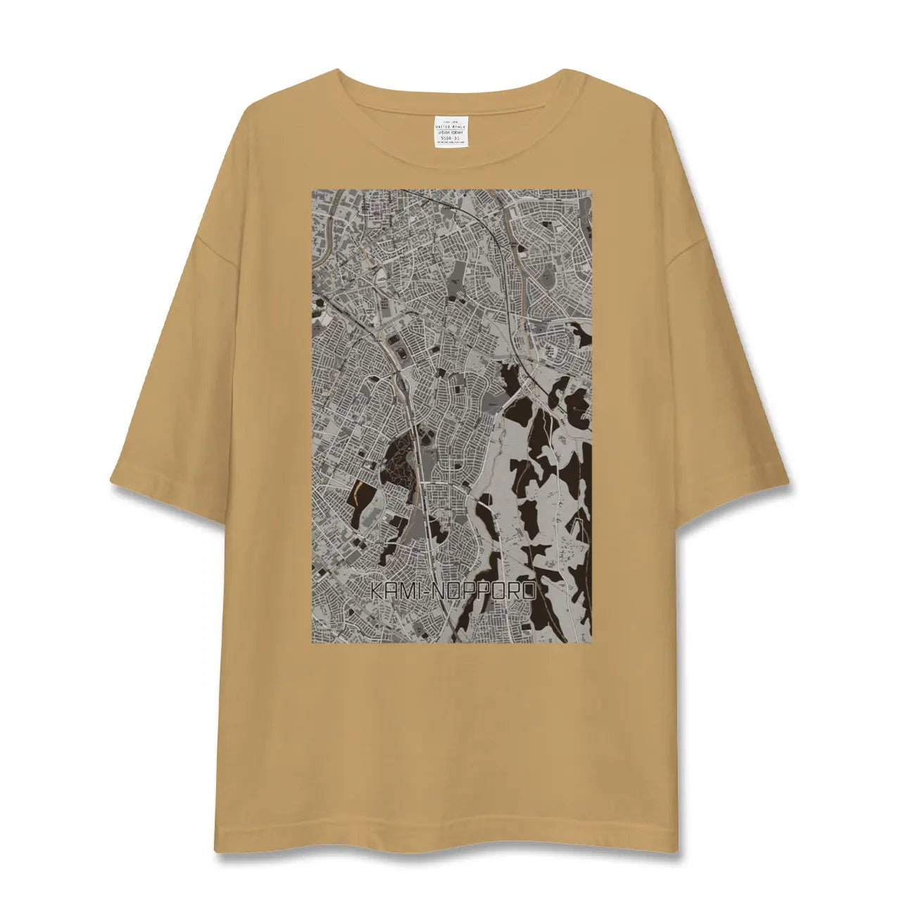 【上野幌(北海道)】地図柄ビッグシルエットTシャツ