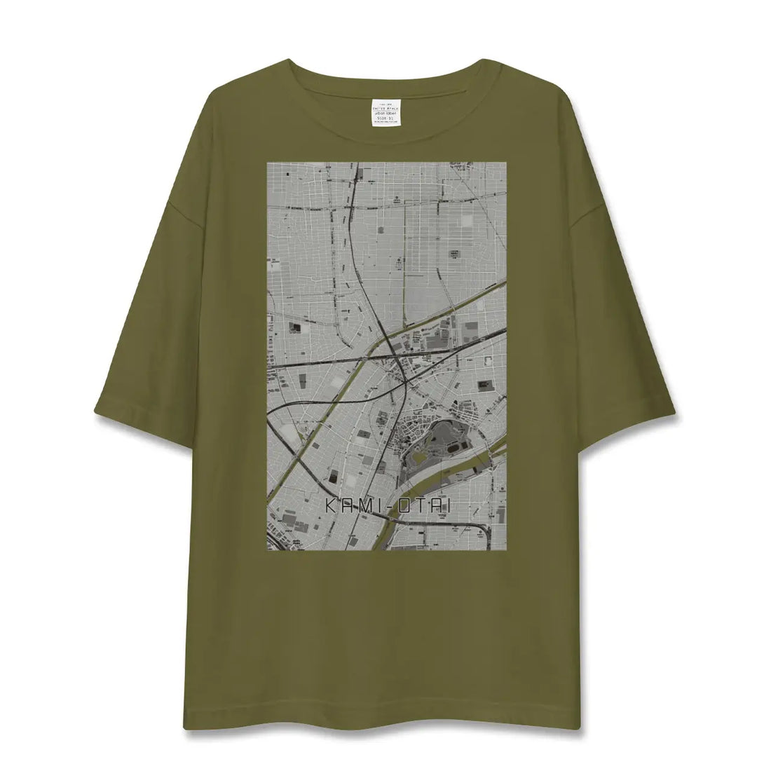 【上小田井(愛知県)】地図柄ビッグシルエットTシャツ