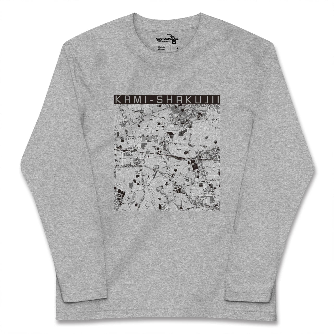 【上石神井(東京都)】地図柄ロングスリーブTシャツ