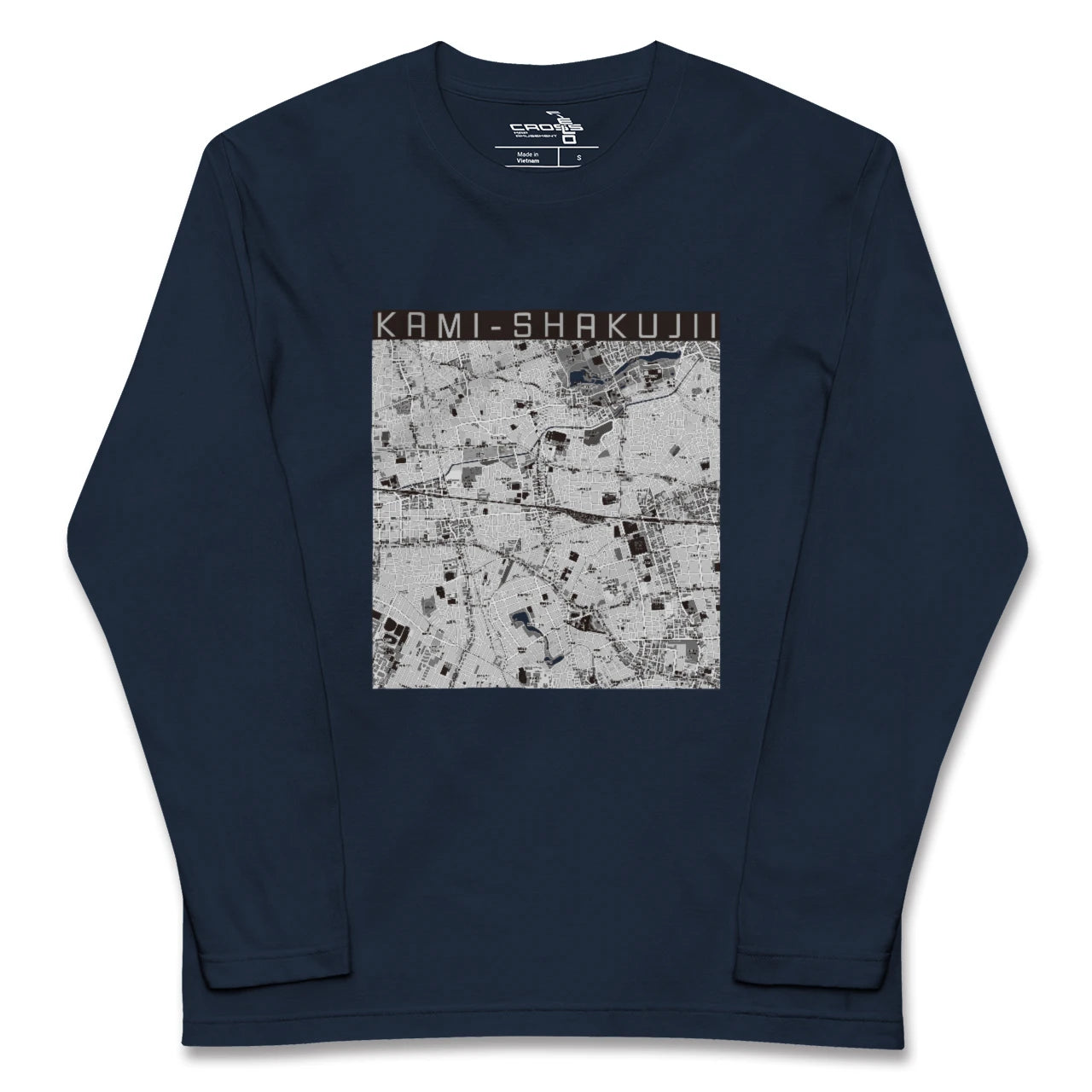 【上石神井(東京都)】地図柄ロングスリーブTシャツ