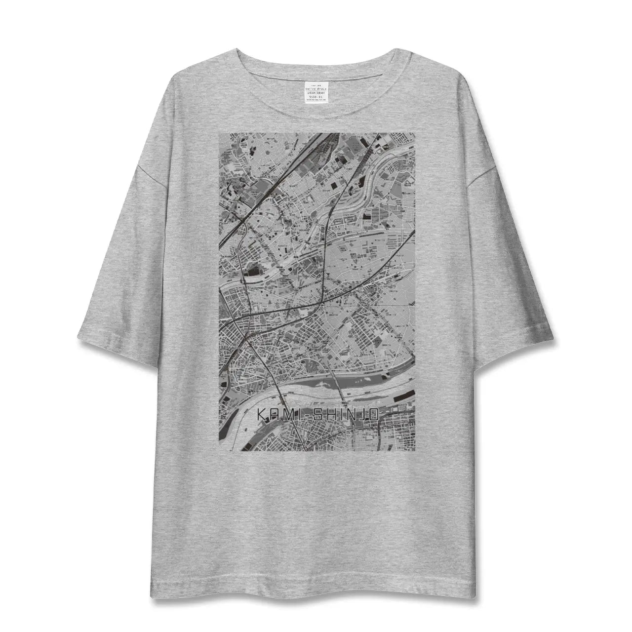 【上新庄(大阪府)】地図柄ビッグシルエットTシャツ