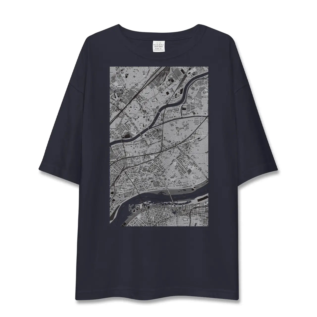 【上新庄(大阪府)】地図柄ビッグシルエットTシャツ