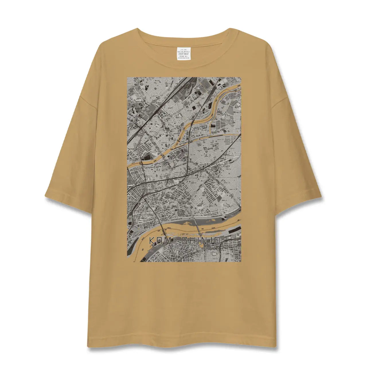 【上新庄(大阪府)】地図柄ビッグシルエットTシャツ