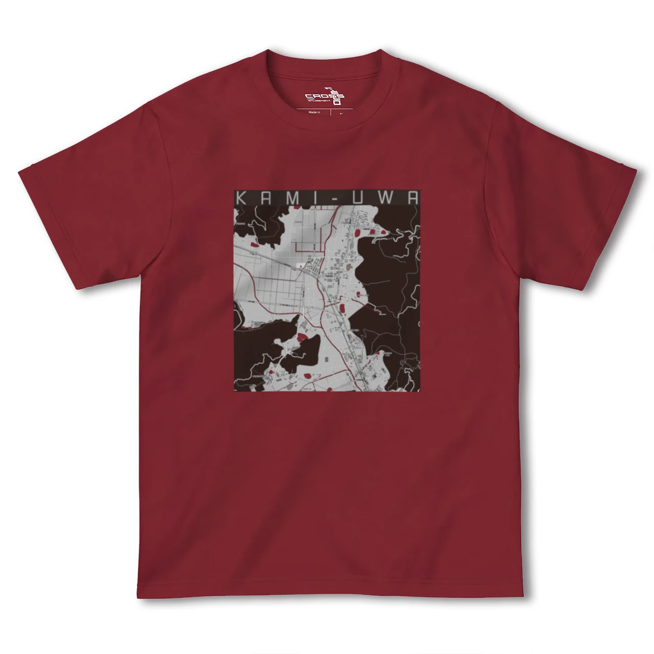 【上宇和(愛媛県)】地図柄ヘビーウェイトTシャツ