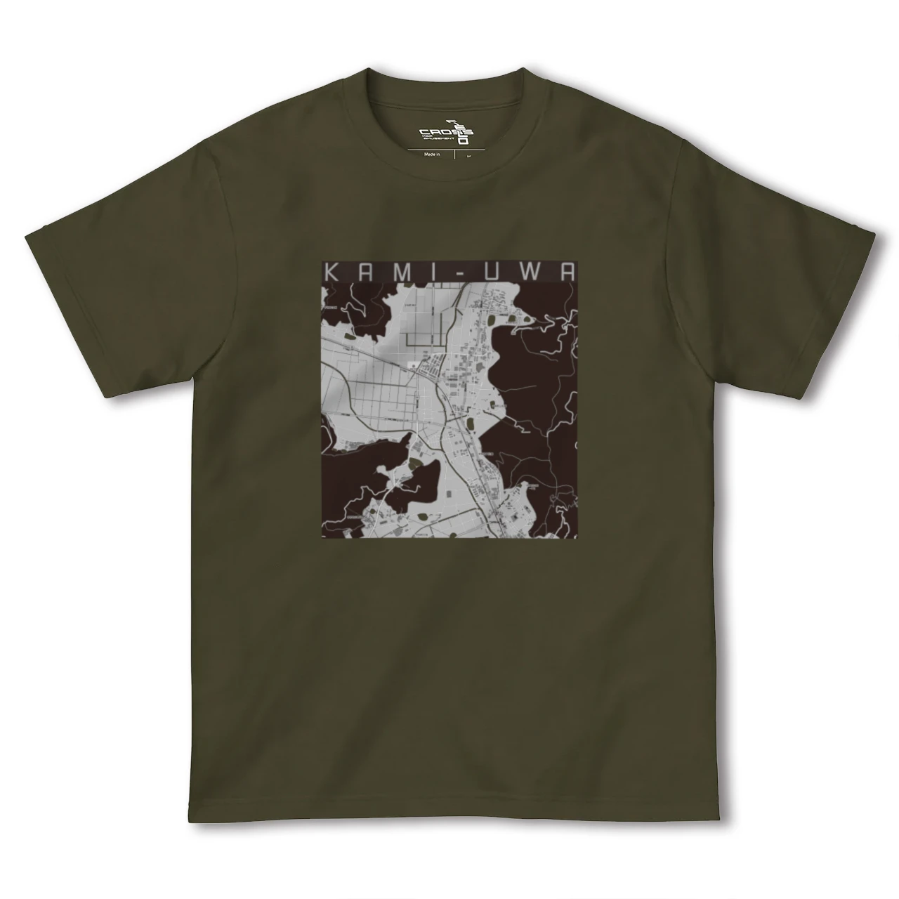 【上宇和(愛媛県)】地図柄ヘビーウェイトTシャツ