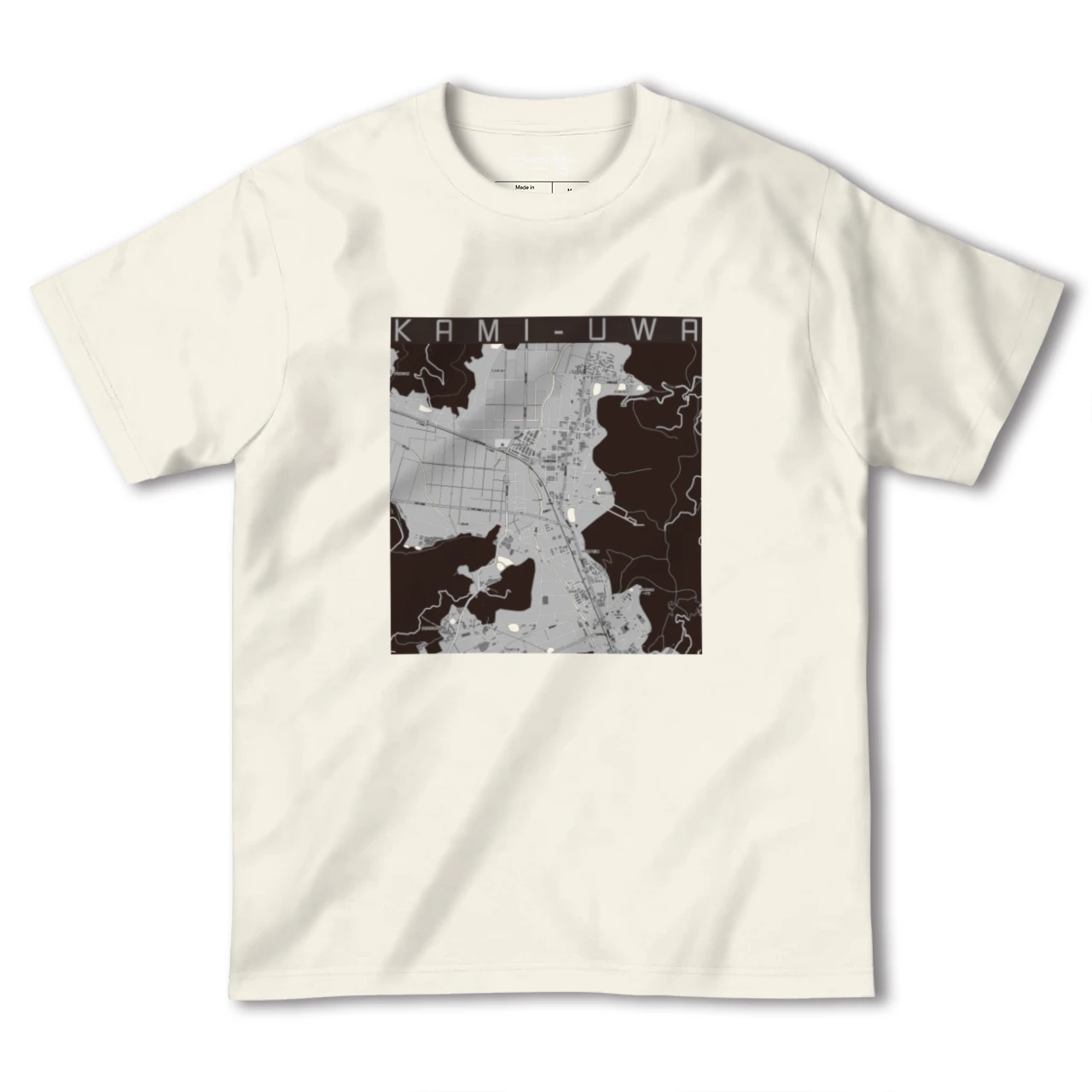 【上宇和(愛媛県)】地図柄ヘビーウェイトTシャツ