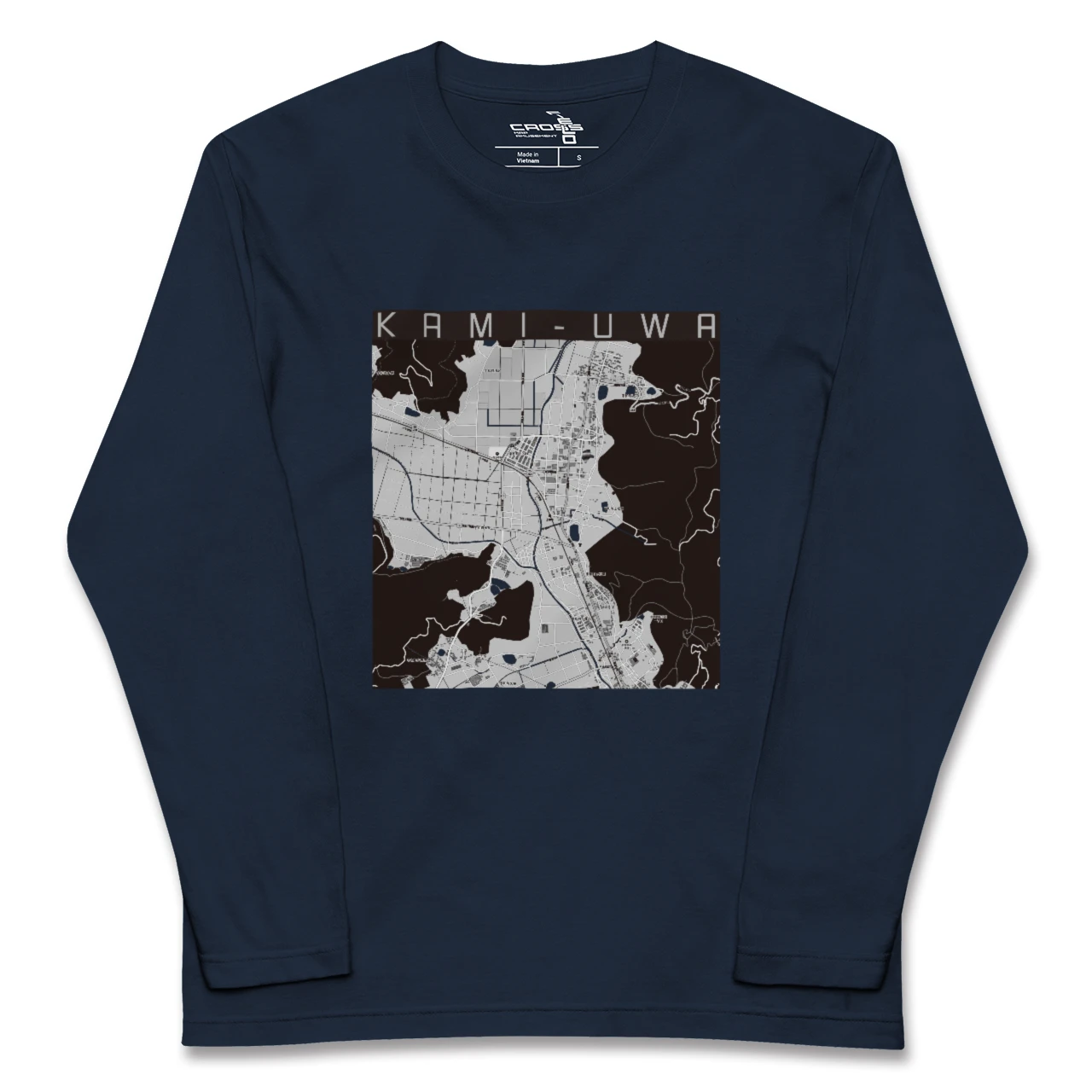【上宇和(愛媛県)】地図柄ロングスリーブTシャツ