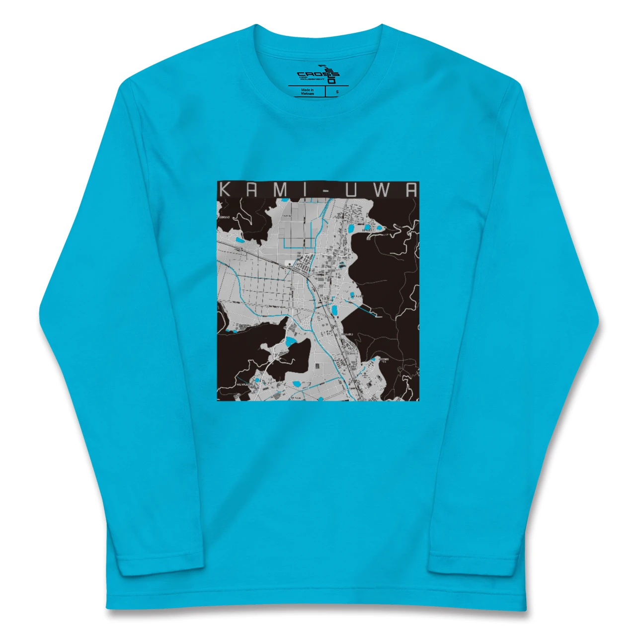 【上宇和(愛媛県)】地図柄ロングスリーブTシャツ