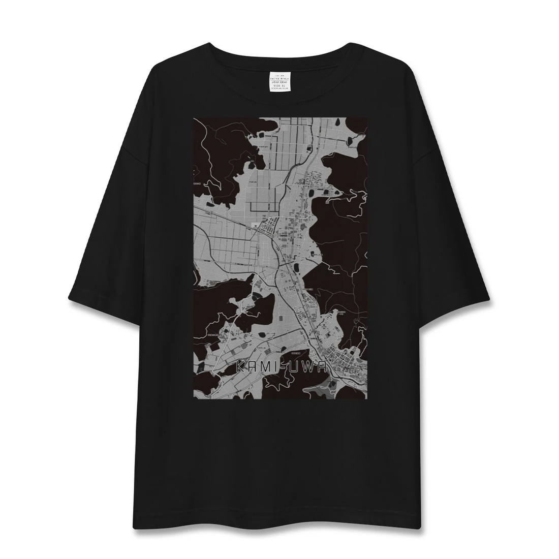 【上宇和(愛媛県)】地図柄ビッグシルエットTシャツ
