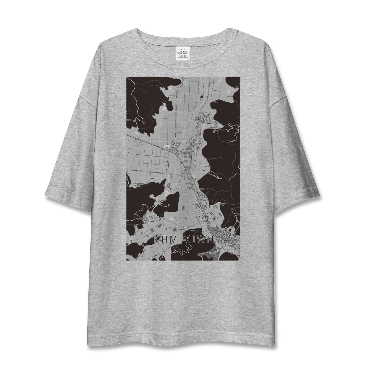 【上宇和(愛媛県)】地図柄ビッグシルエットTシャツ