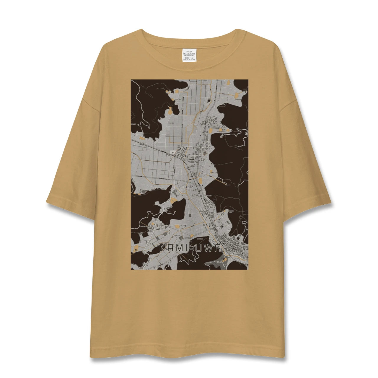 【上宇和(愛媛県)】地図柄ビッグシルエットTシャツ