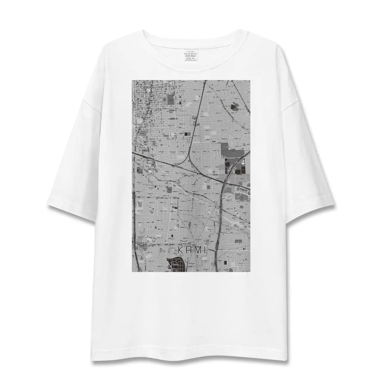 【加美(大阪府)】地図柄ビッグシルエットTシャツ