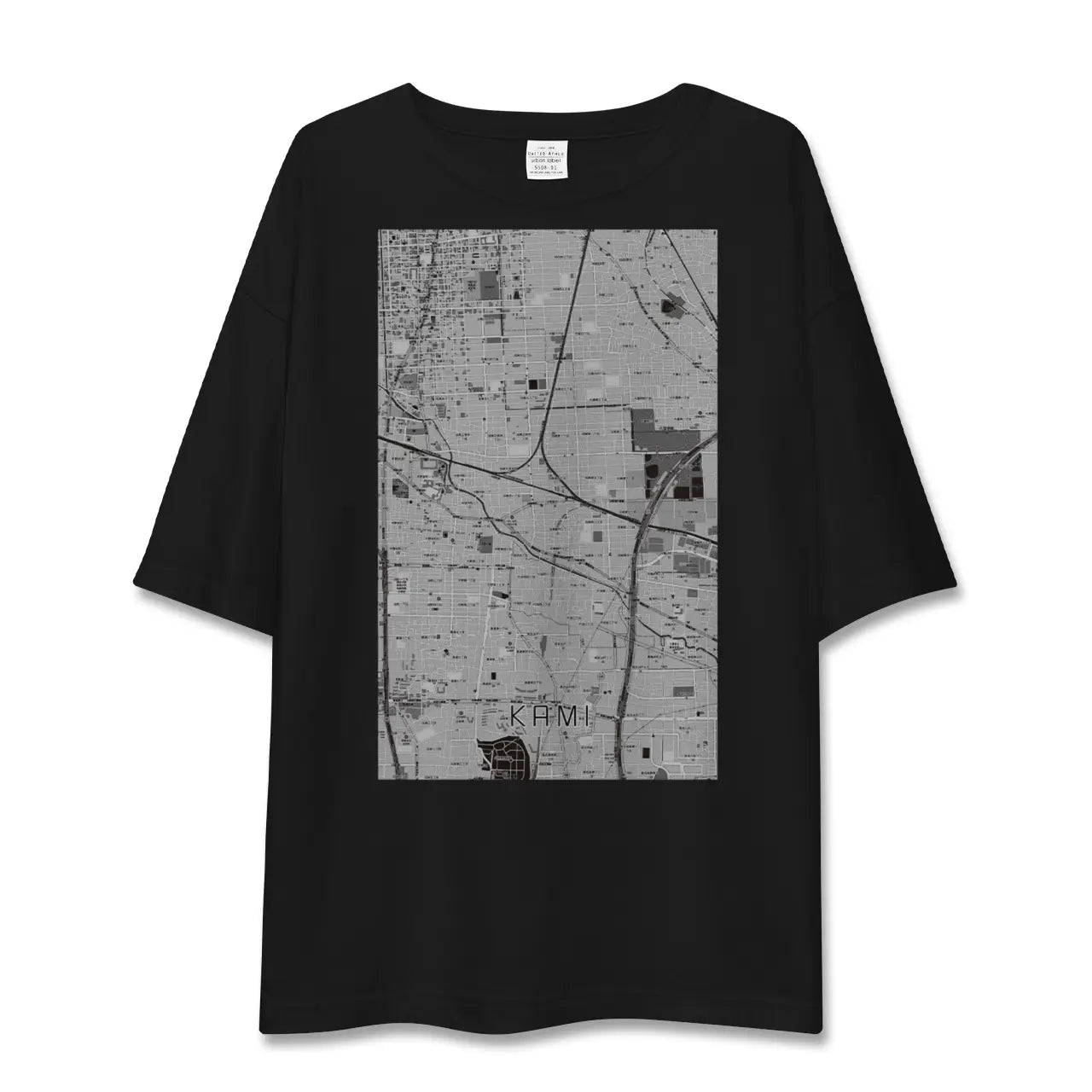 【加美(大阪府)】地図柄ビッグシルエットTシャツ