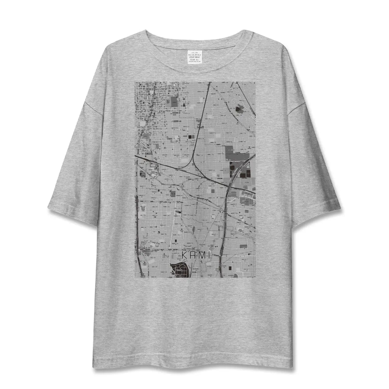 【加美(大阪府)】地図柄ビッグシルエットTシャツ