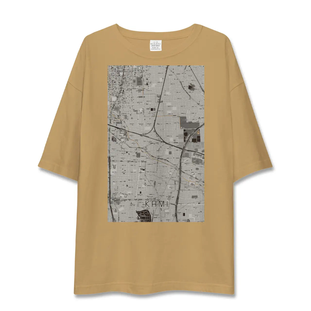 【加美(大阪府)】地図柄ビッグシルエットTシャツ