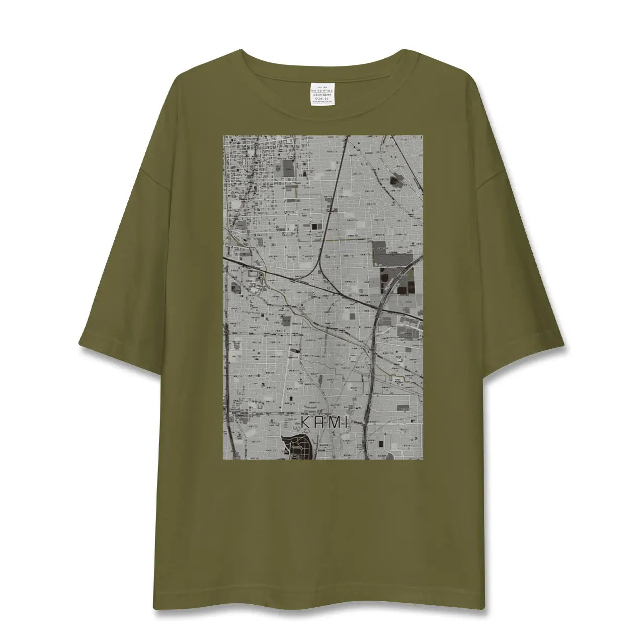 【加美(大阪府)】地図柄ビッグシルエットTシャツ