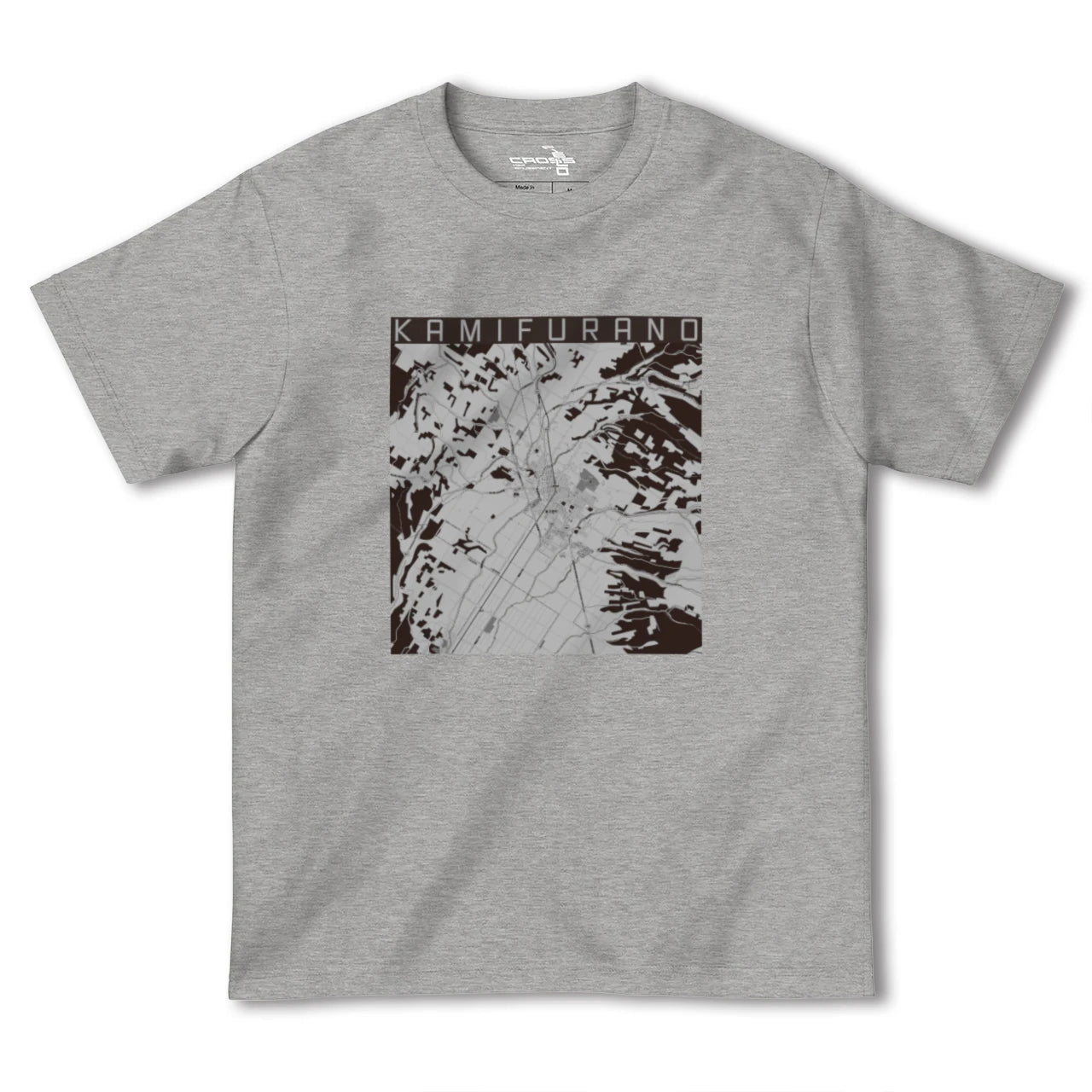 【上富良野(北海道)】地図柄ヘビーウェイトTシャツ