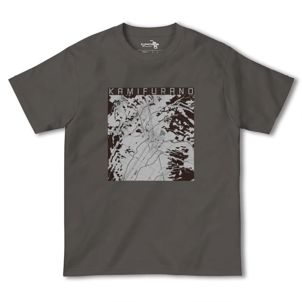 【上富良野(北海道)】地図柄ヘビーウェイトTシャツ