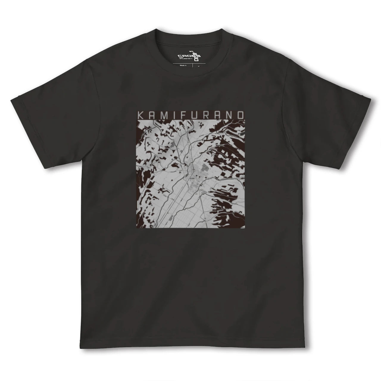 【上富良野(北海道)】地図柄ヘビーウェイトTシャツ