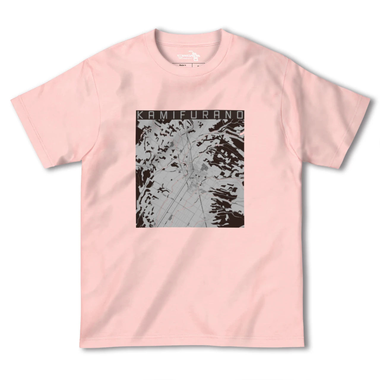 【上富良野(北海道)】地図柄ヘビーウェイトTシャツ