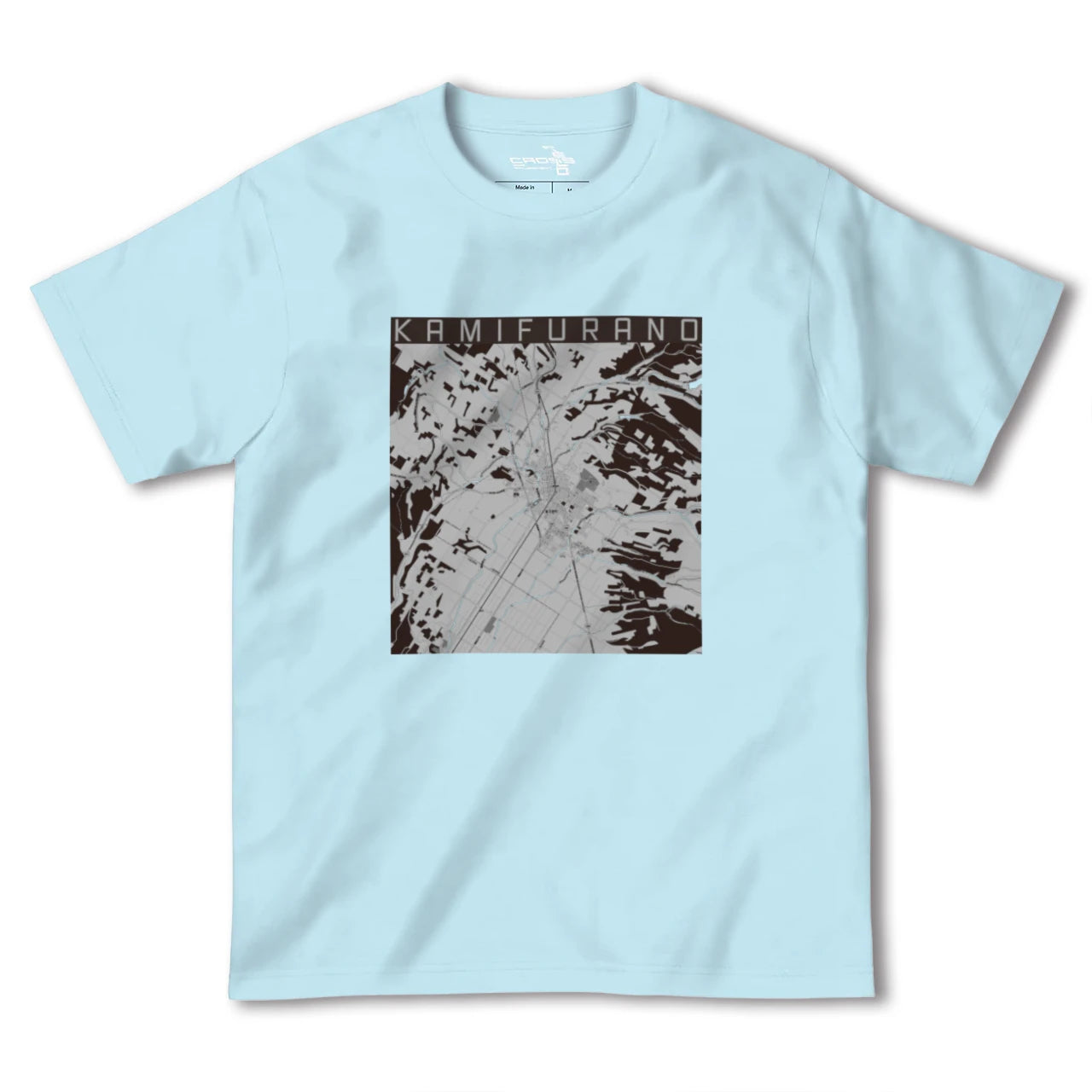 【上富良野(北海道)】地図柄ヘビーウェイトTシャツ