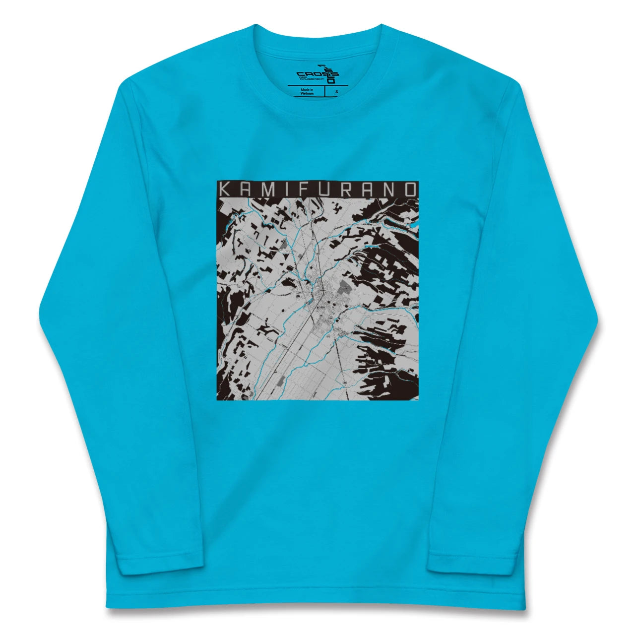 【上富良野(北海道)】地図柄ロングスリーブTシャツ