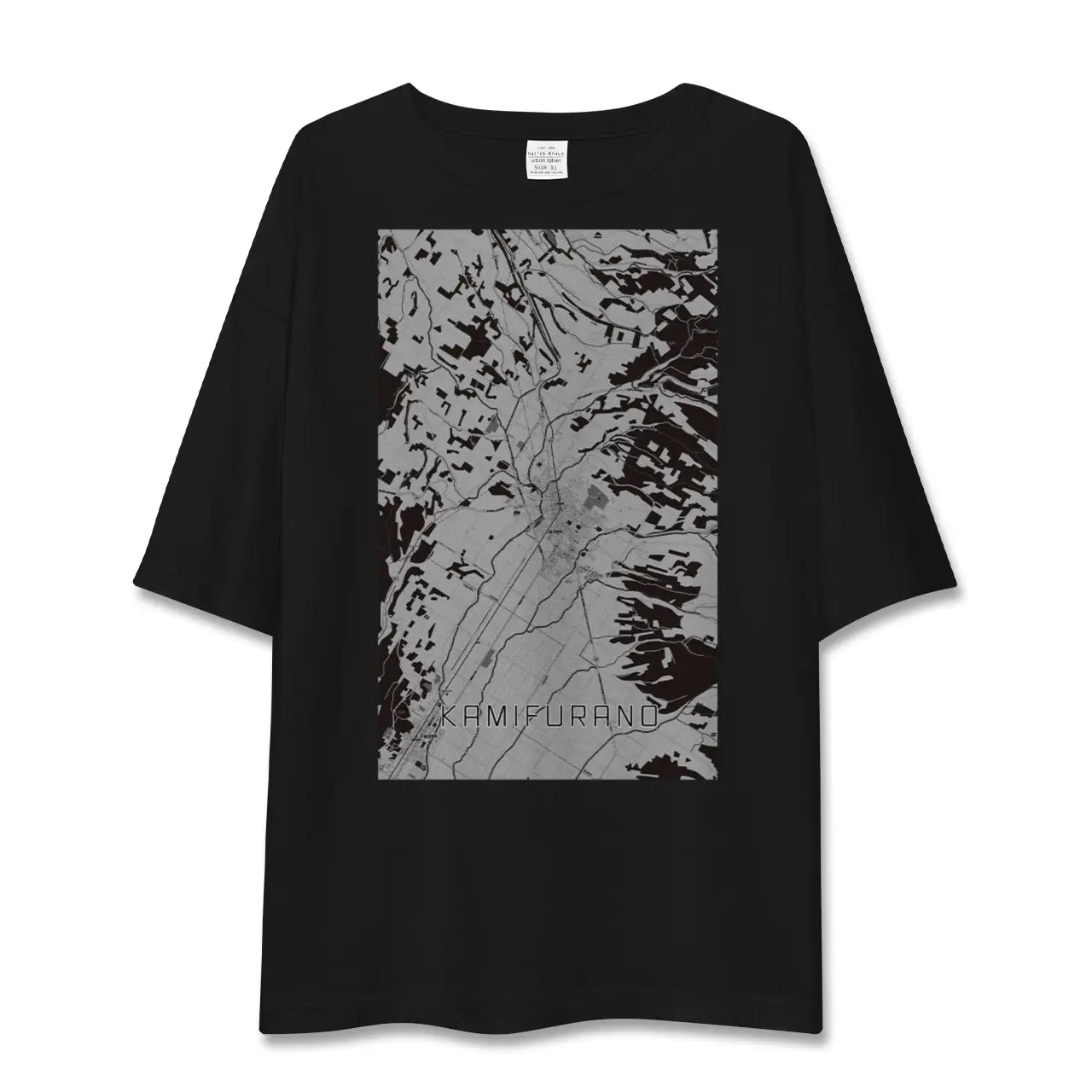 【上富良野(北海道)】地図柄ビッグシルエットTシャツ