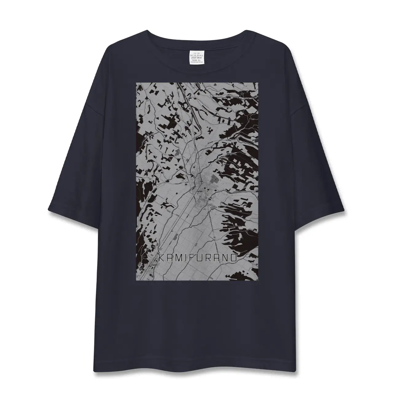 【上富良野(北海道)】地図柄ビッグシルエットTシャツ