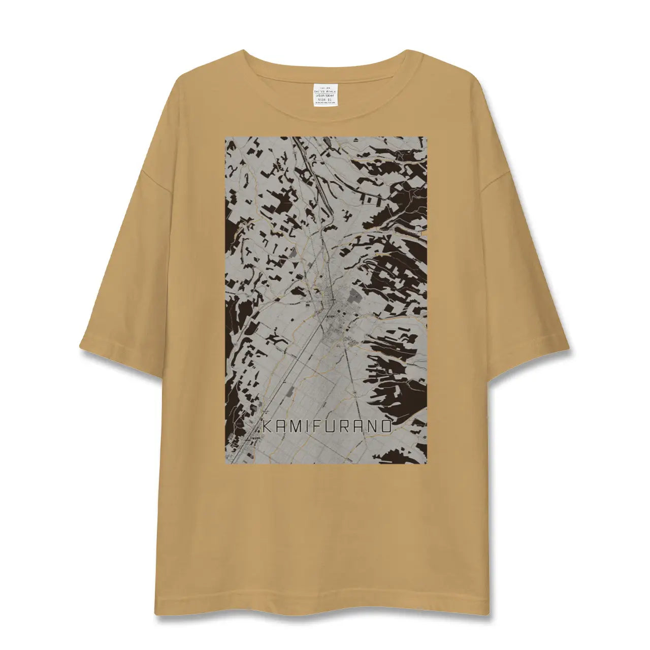 【上富良野(北海道)】地図柄ビッグシルエットTシャツ