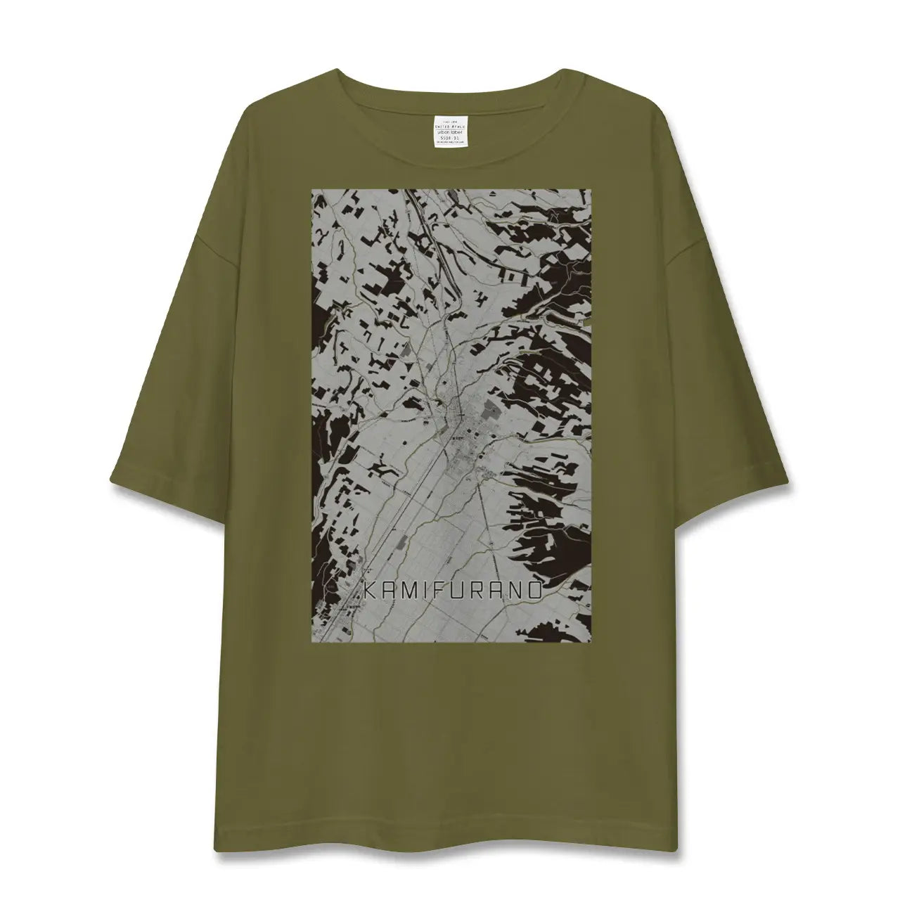 【上富良野(北海道)】地図柄ビッグシルエットTシャツ