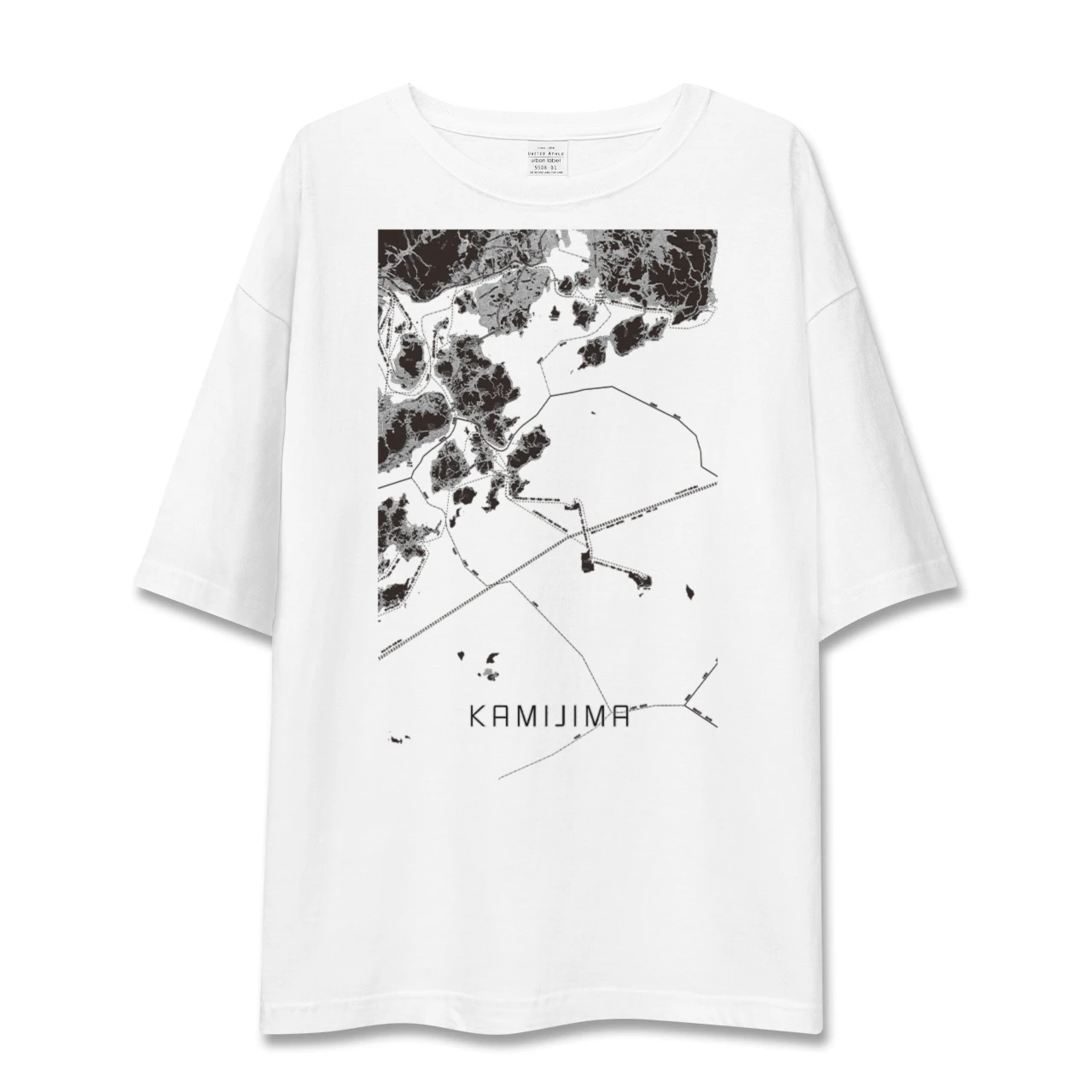 【上島(愛媛県)】地図柄ビッグシルエットTシャツ