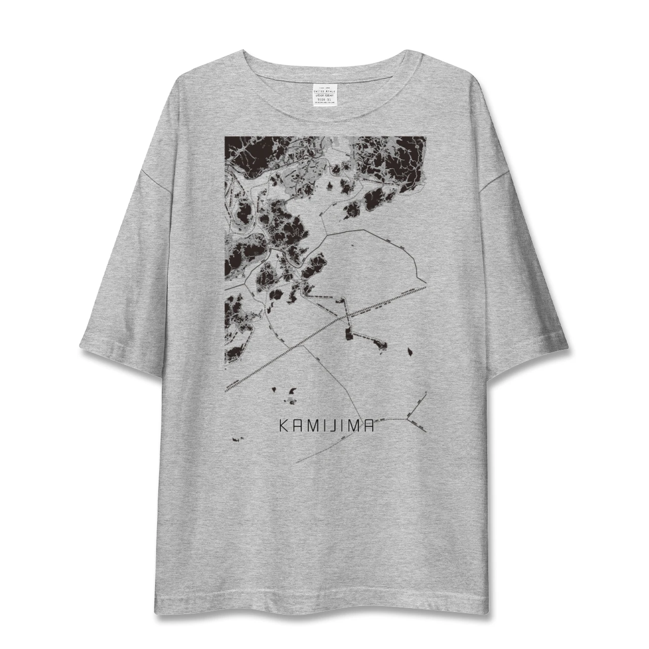【上島(愛媛県)】地図柄ビッグシルエットTシャツ