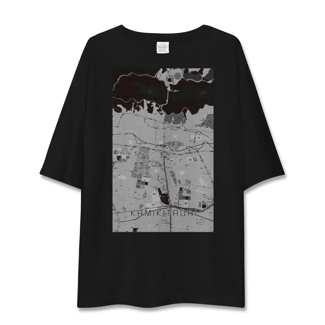 【上北台(東京都)】地図柄ビッグシルエットTシャツ