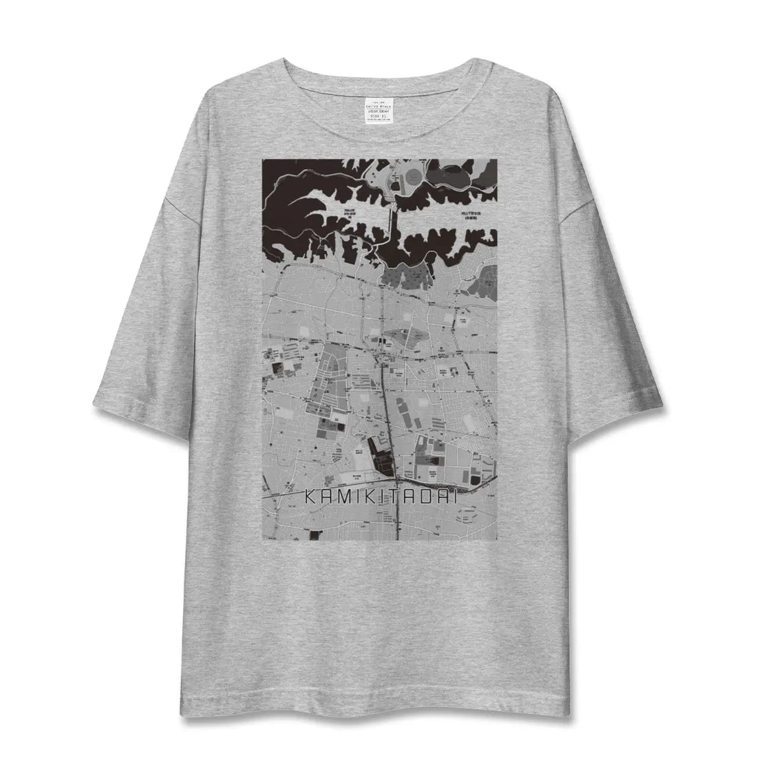 【上北台(東京都)】地図柄ビッグシルエットTシャツ