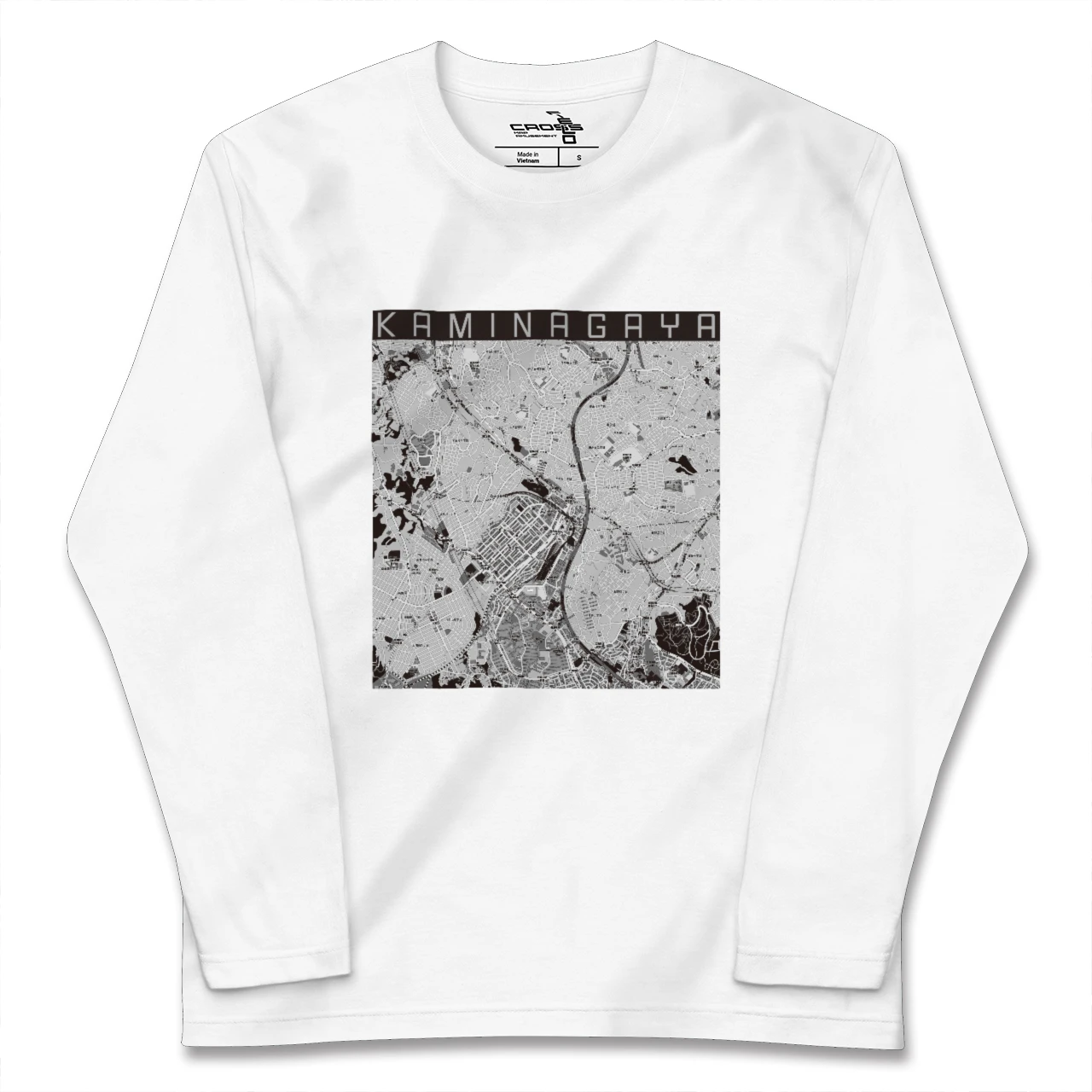 【上永谷(神奈川県)】地図柄ロングスリーブTシャツ