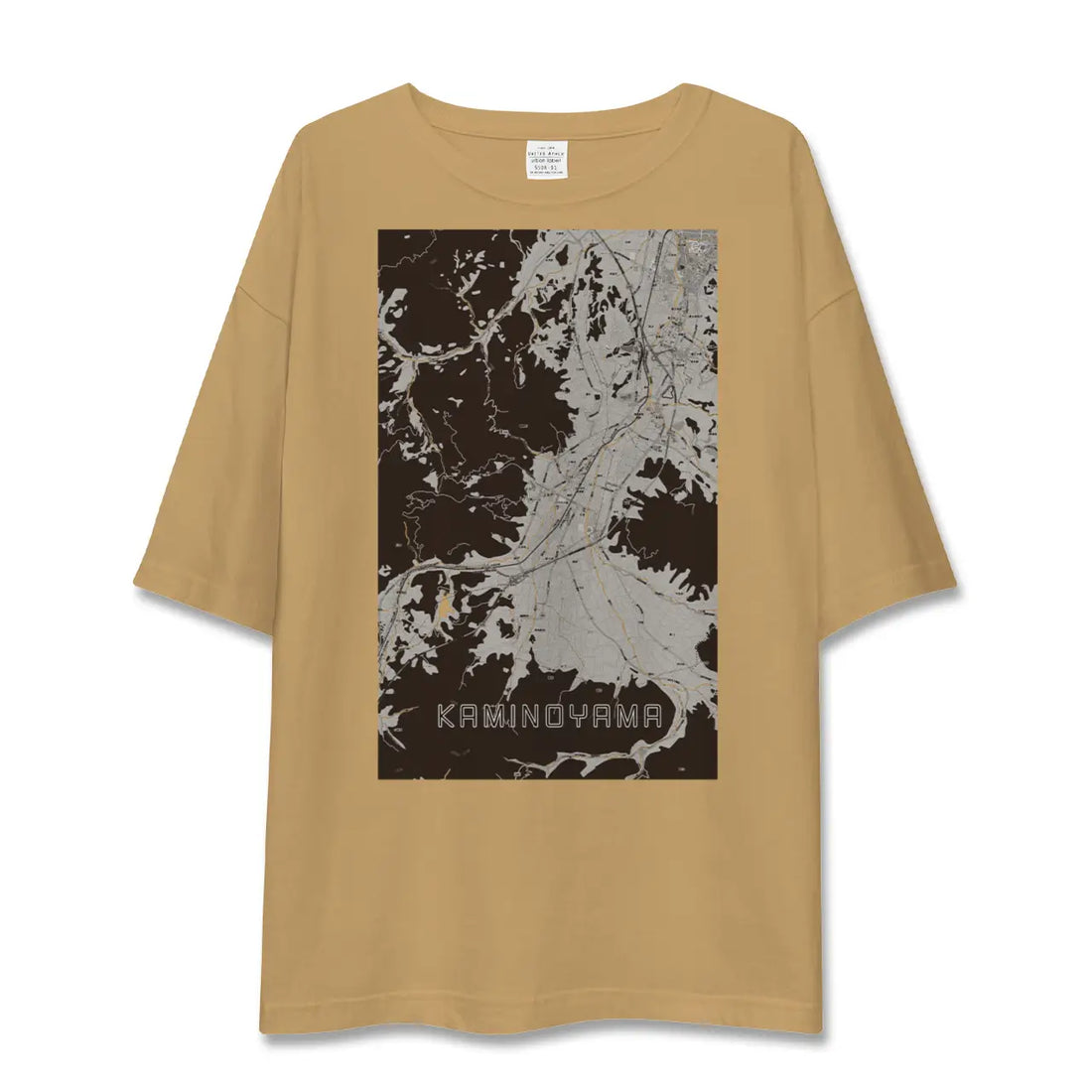 【上山(山形県)】地図柄ビッグシルエットTシャツ