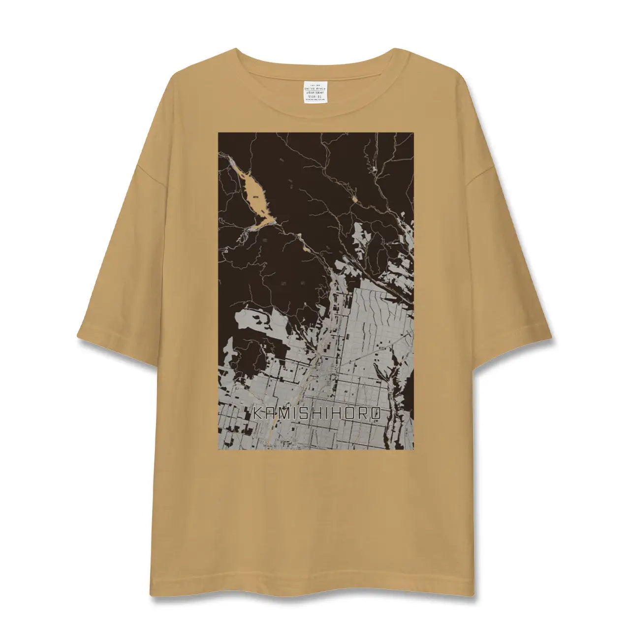 【上士幌(北海道)】地図柄ビッグシルエットTシャツ