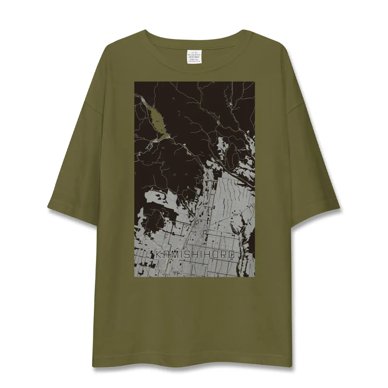 【上士幌(北海道)】地図柄ビッグシルエットTシャツ