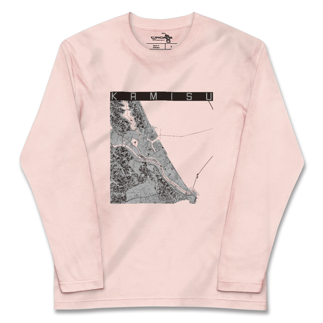 【神栖2(茨城県)】地図柄ロングスリーブTシャツ