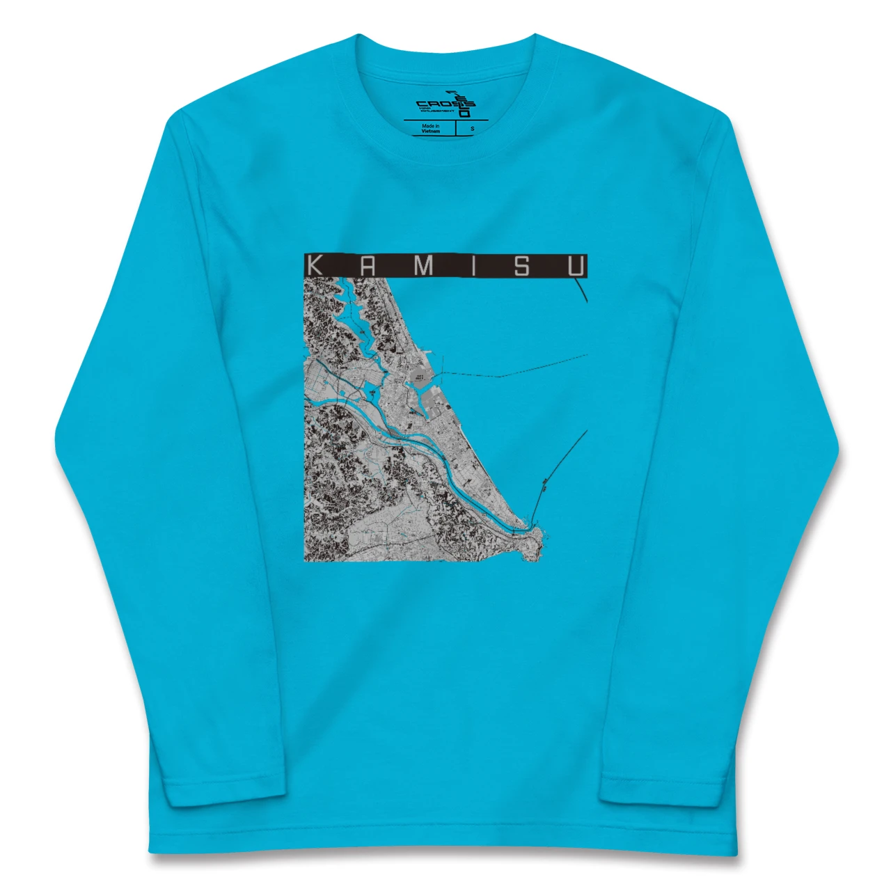 【神栖2(茨城県)】地図柄ロングスリーブTシャツ