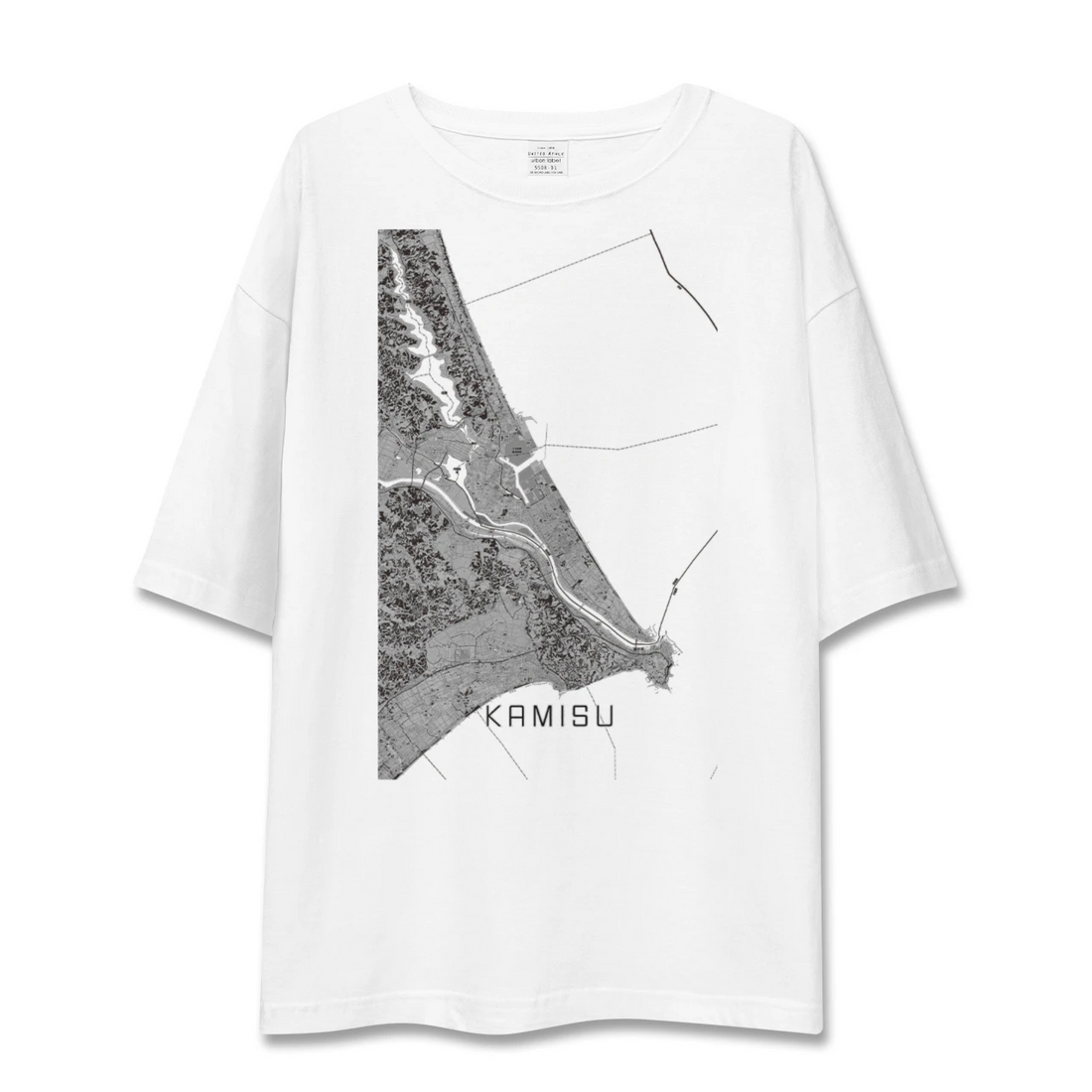 【神栖2(茨城県)】地図柄ビッグシルエットTシャツ