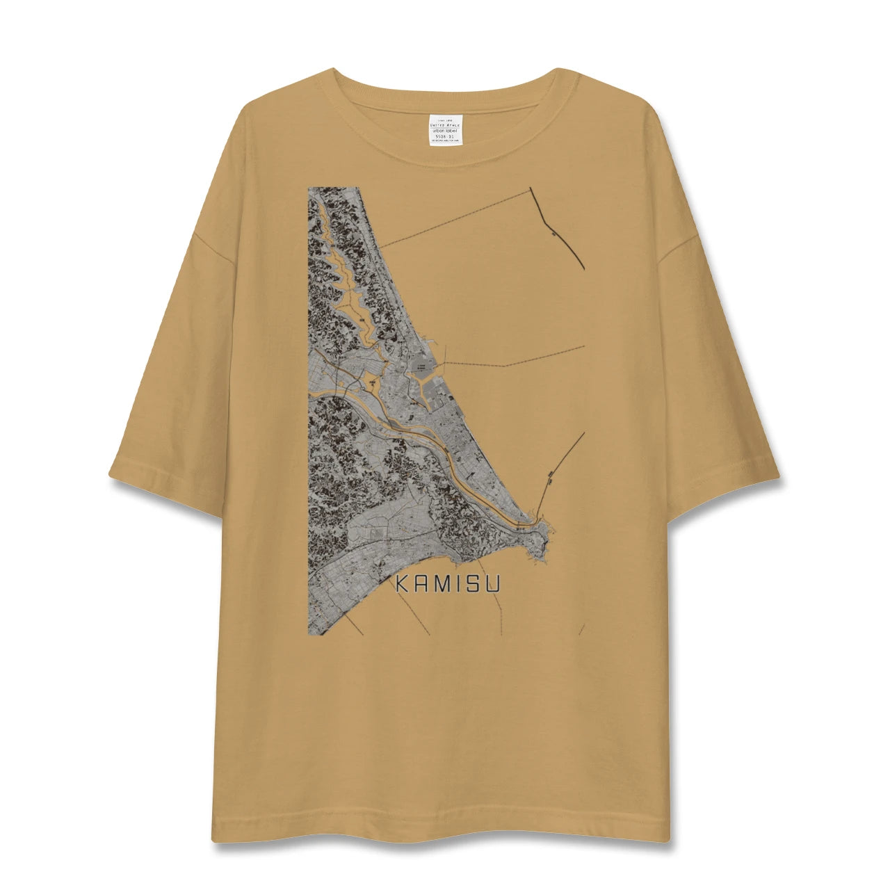 【神栖2(茨城県)】地図柄ビッグシルエットTシャツ