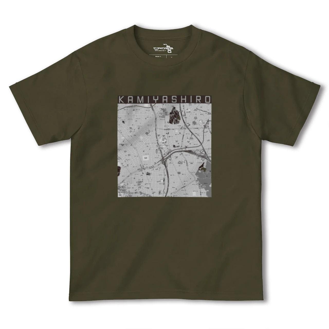 【上社(愛知県)】地図柄ヘビーウェイトTシャツ