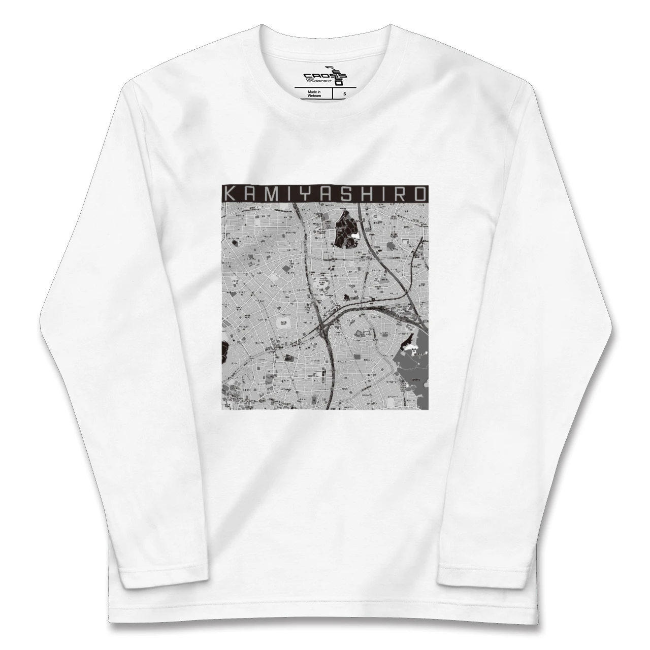 【上社(愛知県)】地図柄ロングスリーブTシャツ