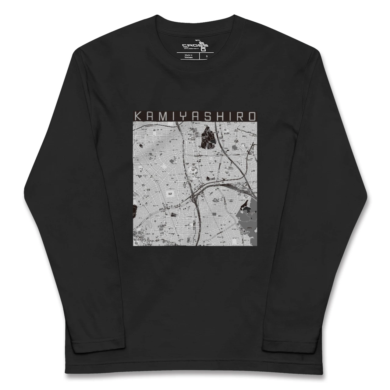 【上社(愛知県)】地図柄ロングスリーブTシャツ