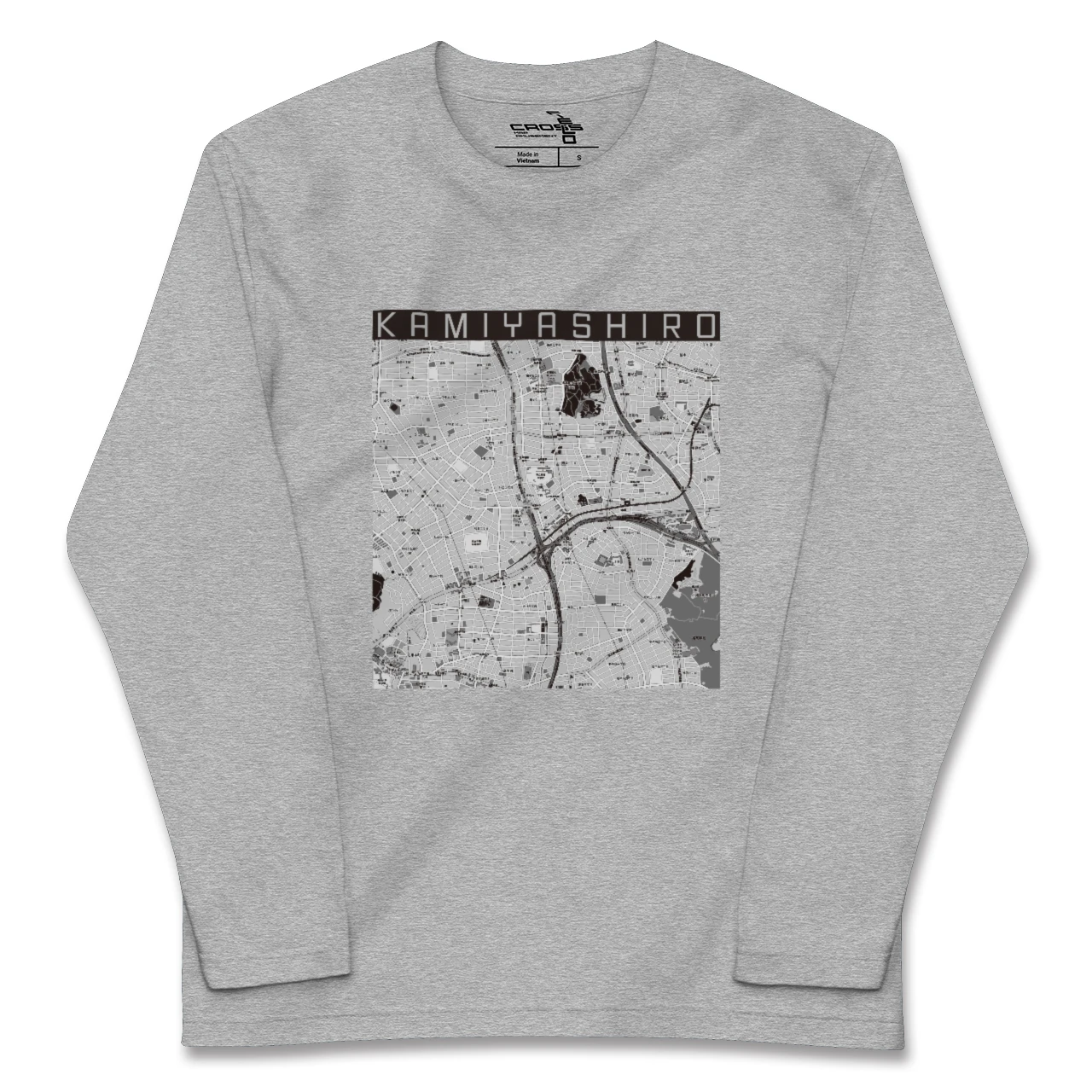 【上社(愛知県)】地図柄ロングスリーブTシャツ